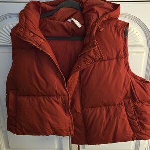 Fabletics Bold Red Puffer Vest